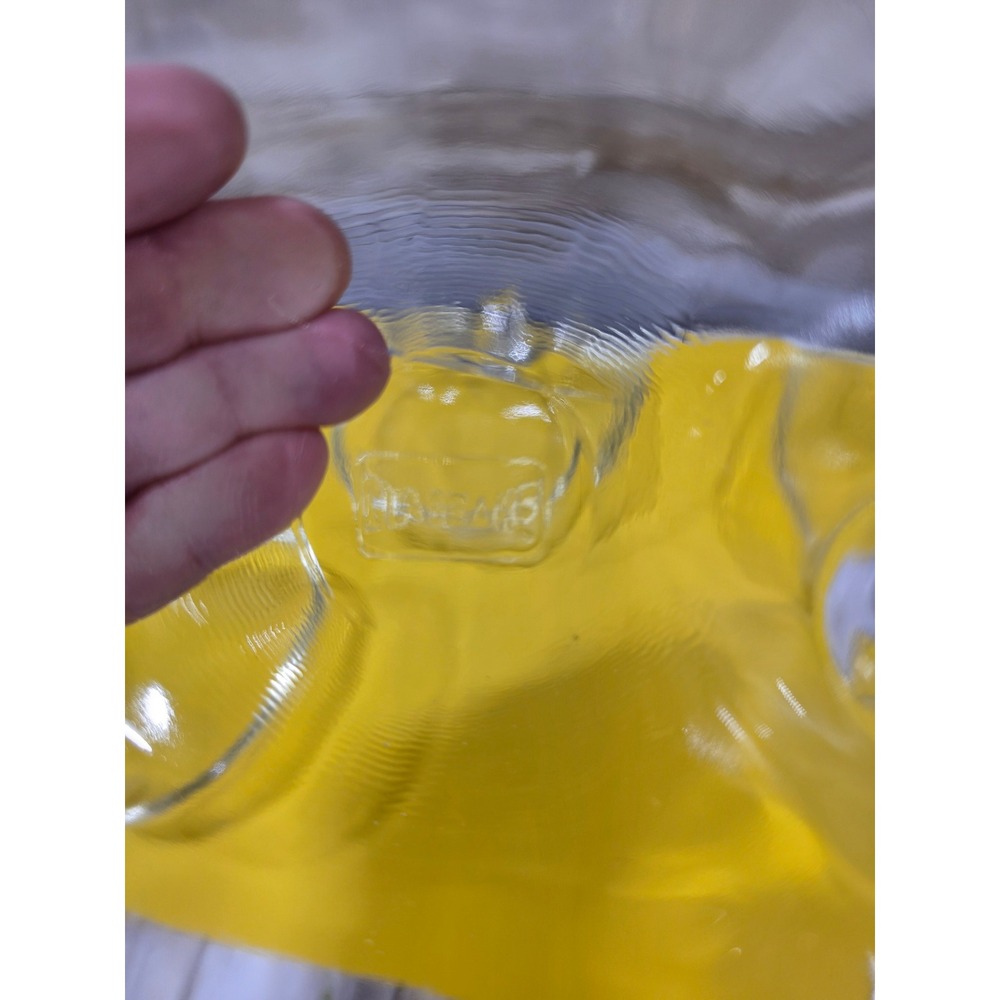 Glasbake Clear Glass Apple Shaped Bowls Set of 5 Vintage Dessert Dishes Fruit - Picture 6 of 8